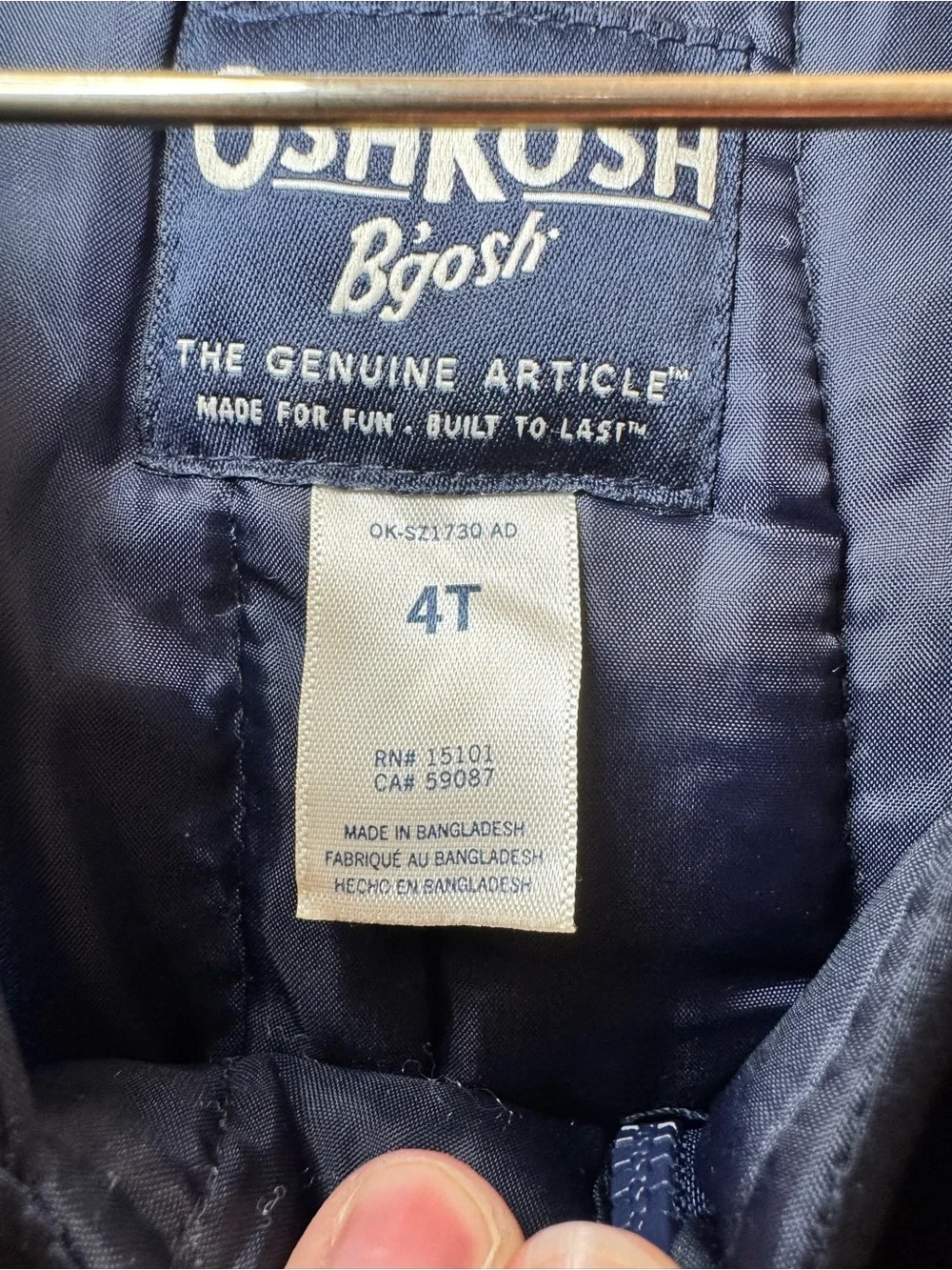 Kids Navy Insulated Snow Bib Overalls